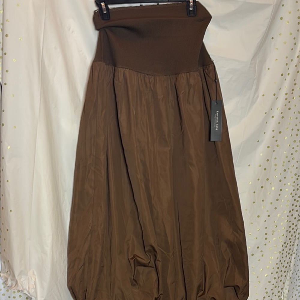 Chic Brown Midi Skirt